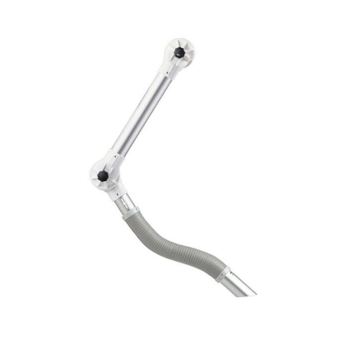 Komplet hvid Sugearm med 2 led - Ø57