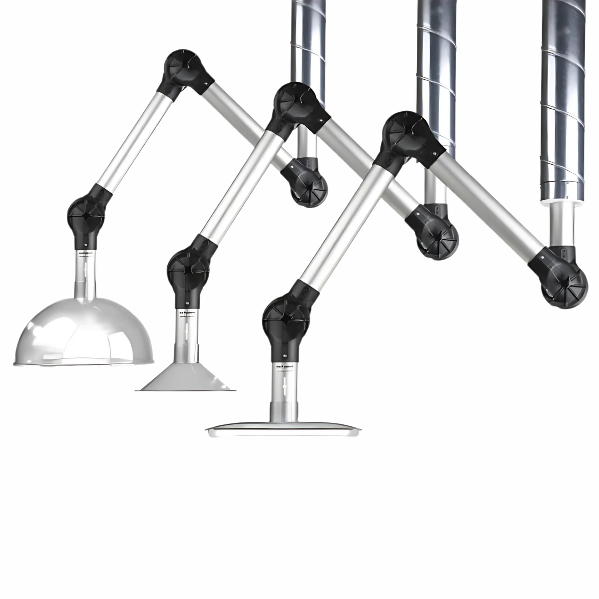 Komplet sort Sugearm med 3 led - Ø57